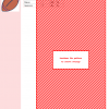 Cross stitch pattern of a rugby ball, featuring brown and pink stitching details on a white background.