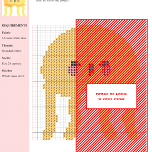 Image of a cross stitch pattern featuring a charming, yellow jellyfish with rosy cheeks and a smiling face. The design is simple yet detailed, perfect for beginner to intermediate stitchers.