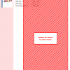 Cross stitch pattern depicting a simple wind flag with three vertical panels in shades of pink, yellow, and white, attached to a light blue pole.