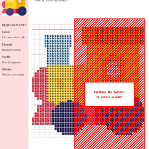 Cross stitch pattern featuring a charming cartoon-style train in yellow, red, and orange, perfect for kids' projects.