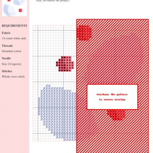 Cross stitch pattern depicting two varenyky (Ukrainian dumplings) and red berries. A charming and simple design perfect for beginners.