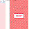 Image of a cross-stitch pattern depicting a charming church in pastel blue and pink.