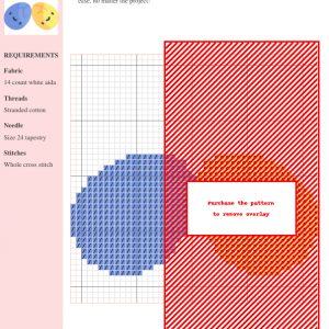 Cross stitch pattern featuring two cute, cracked eggs in blue and yellow, smiling. Perfect for Easter or spring crafting.
