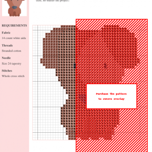 Cross stitch pattern design featuring a charming Airedale Terrier, rendered in shades of brown and blue.