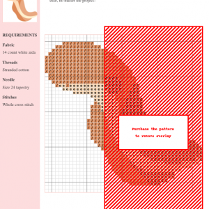 Image of a charming cross-stitch pattern depicting a stylized electric eel in shades of orange and beige. The eel has a cute, smiling face.