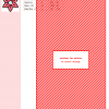 Amaryllis flower cross stitch pattern design featuring a stylized pink flower with a light blue center.