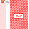 Cross stitch pattern depicting a stylized geometric coat in orange, red, gray, and white.