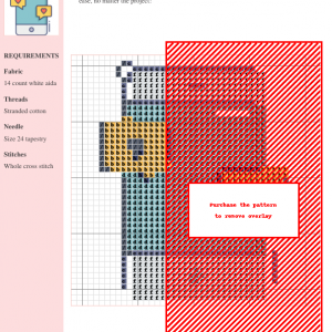 Cross stitch pattern featuring a mobile phone with two speech bubbles containing hearts, symbolizing messages of love or connection.