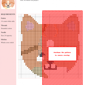 Cross stitch pattern featuring a charming, smiling American Wirehair cat with light brown and cream fur.