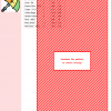 Cross stitch pattern of a cheerful, multicolored umbrella with a simple, cartoonish face.
