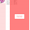 Cross stitch pattern of a cute pink heart pierced by two arrows, one from each side. A kawaii style design.