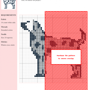 Cross stitch pattern featuring a charming Dalmatian dog, showcasing its distinctive spots in black and white.