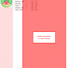 Cross stitch pattern featuring a cute cartoon watermelon slice peeking out from its rind. Green and red color scheme.