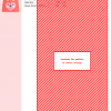 Cross stitch pattern featuring a charming red shopping bag with a smiling pink heart design.
