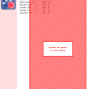 Cross stitch pattern featuring a cute, cartoon briefcase with a red 'X' mark, symbolizing unemployment, in a minimalist style.