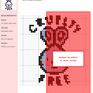 Image of a cruelty-free cross stitch pattern featuring a cute bunny rabbit with pink cheeks, surrounded by the words 'Cruelty Free'.