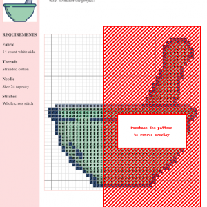 Cross stitch pattern of a teal mortar and pestle, perfect for herbalists, apothecary enthusiasts, or kitchen decor.