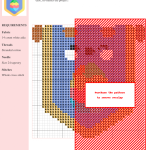 Cross stitch pattern featuring a cute bunny holding a colorful Easter egg, designed as a banner.