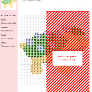 Cross stitch pattern design featuring a charming, cartoonish Ankylosaurus in pastel yellow and green.
