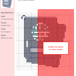 Image of a cross stitch pattern depicting two passports with a globe, perfect for travel-themed embroidery projects.