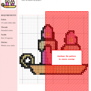 Cross stitch pattern featuring two purple candles on a gold tray. A simple yet elegant design perfect for beginners.