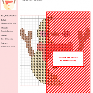 Cross stitch pattern of a cute snowman with rosy cheeks, a red scarf, and twig arms. Perfect for winter crafting projects.