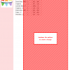 Image of a cross stitch pattern depicting a colorful bunting garland with red, orange, yellow, green, light blue, and purple flags.