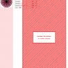 A vibrant pink chrysanthemum cross stitch pattern design. The image shows a circular arrangement of pink and darker pink petals, outlined in black, creating a detailed floral motif.