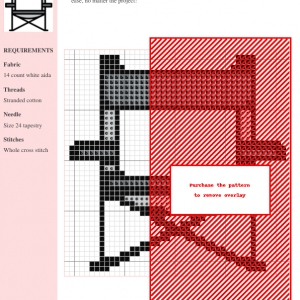 Camping Chair Cross Stitch Pattern