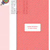 Image of a vibrant rainbow lollipop cross stitch pattern, featuring concentric circles and a purple bow.