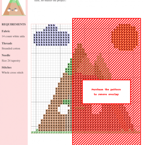 Cross stitch pattern featuring a charming cartoon mountain with a smiling face, sun, and clouds. Perfect for beginners.