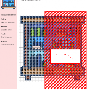 Cross stitch pattern depicting a colorful bookcase filled with various books. Perfect for bookworms and craft enthusiasts.