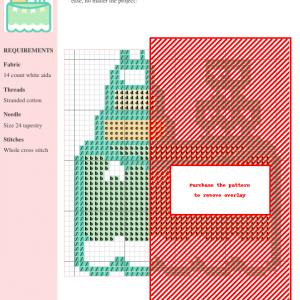 Cross stitch pattern depicting a pastel mint green table with a wedding cake and champagne glasses, perfect for wedding or anniversary crafting.