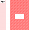 Image of a cross stitch pattern featuring two stylized bats. The bats are dark grey and simple in design, perfect for Halloween crafting.