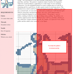 Cross stitch pattern depicting a stylized golfer swinging a club on a golf course.