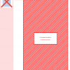 Cross stitch pattern design depicting a light blue plastic bag symbol crossed out with a red 'X'.