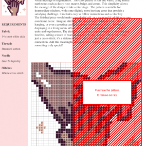 Cross stitch pattern featuring three hands layered on top of each other, symbolizing unity and togetherness. The design uses warm earth tones.