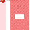 Image of a cross-stitch pattern depicting a simple, five-petaled red flower with a yellow center.